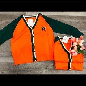 Color block cardigan